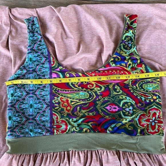 MachineMachine Hawaiian Made Maxi Dress Stretch Jersey Colorful Paisley Kauai - Picture 10 of 11